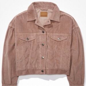 American Eagle Outfitters Dusty Rose/Mauve Corduroy Trucker Jacket- Size XXL